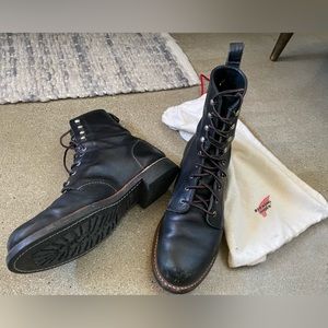 Red Wing Silversmith Black Leather Boot
